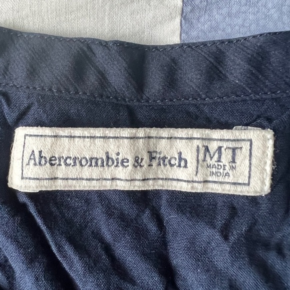 Abercrombie & Fitch Womens Floral Navy Sleeveless Boho Midi Dress Medium - Picture 2 of 12